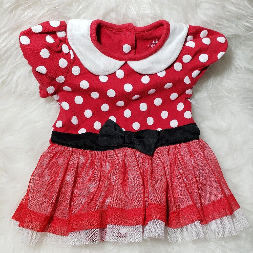 Disney Minnie Mouse Polka Dot Dress Onesie